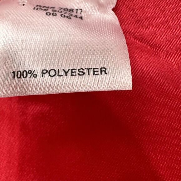 Victorias Secret Angles Pajama Top Satin Solid Red Long Sleeve Button Up Size L - Picture 13 of 13